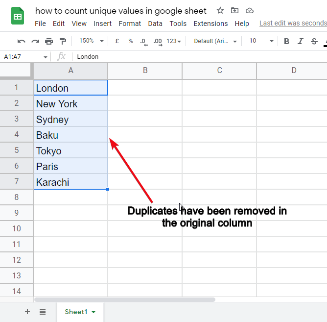 How to count unique values in google sheets 12