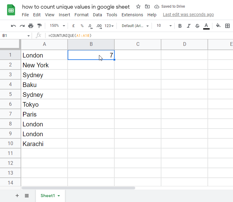 How to count unique values in google sheets 18