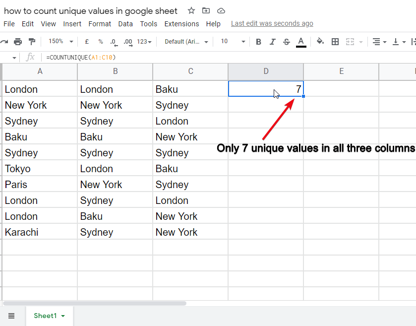 How to count unique values in google sheets 21
