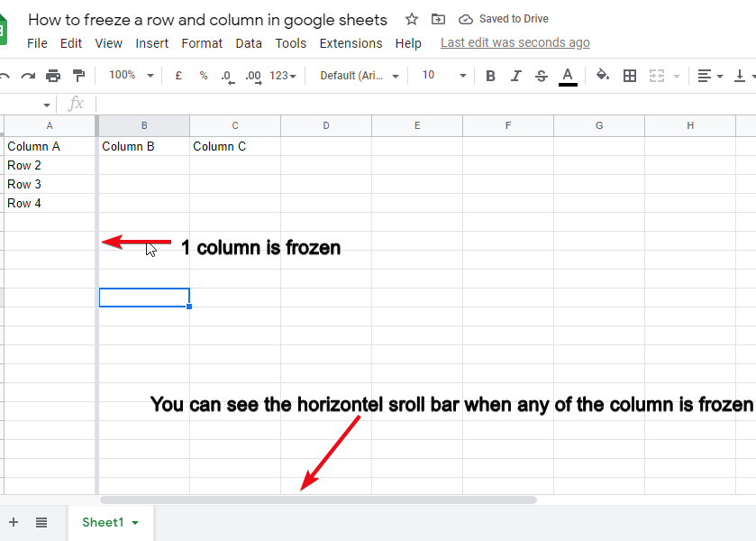 How to freeze a row and column in google sheets 24