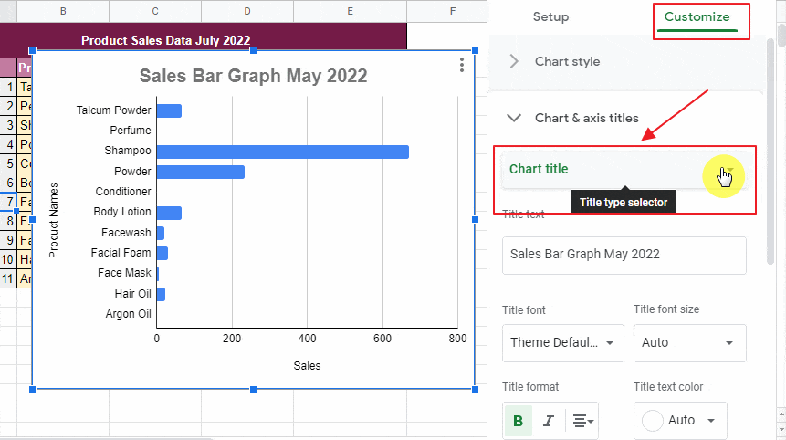 How to make a bar graph in google sheets 13