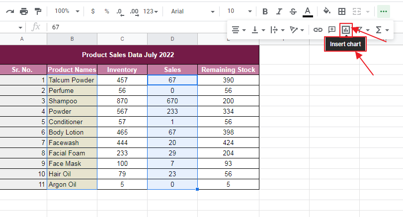 How to make a bar graph in google sheets 4