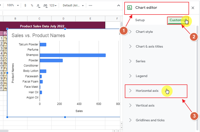 How to make a bar graph in google sheets 9