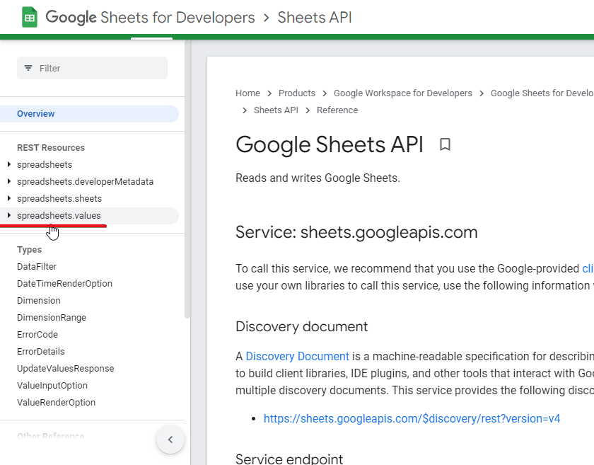 How to pull cell value from google sheets api 22