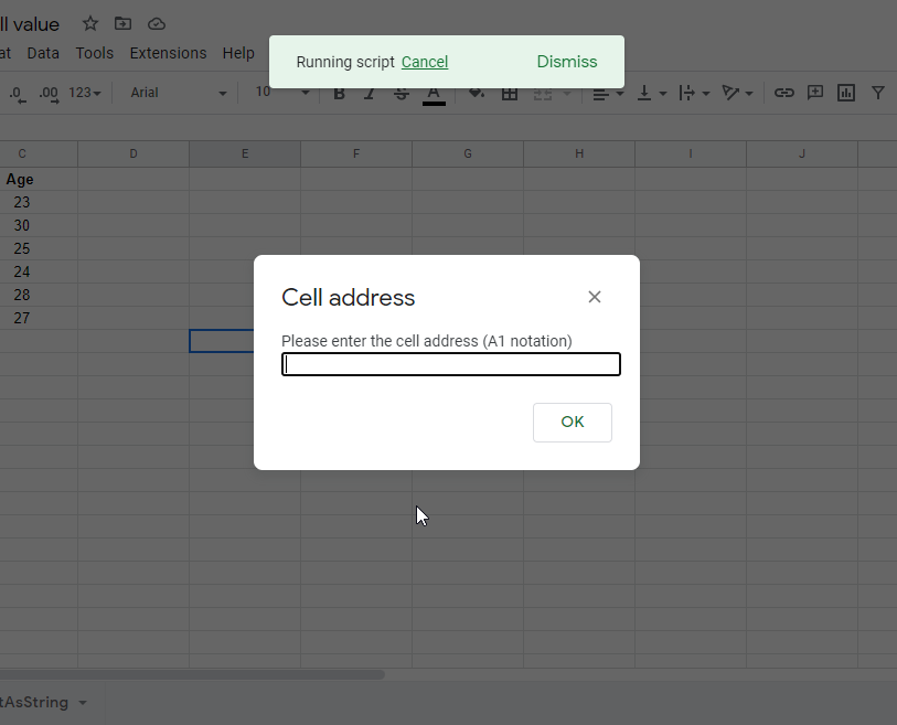 How to pull cell value from google sheets api 34