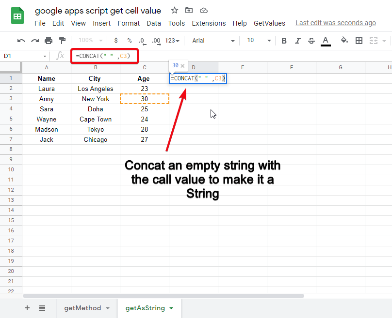 How to pull cell value from google sheets api 42