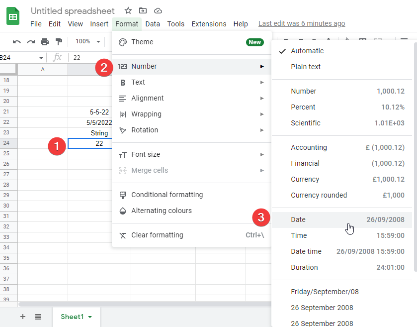 How to stop google sheets from auto-correcting dates 2