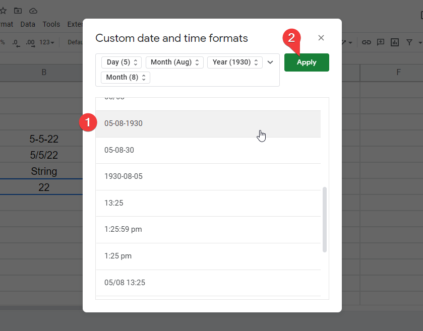 How to stop google sheets from auto-correcting dates 4