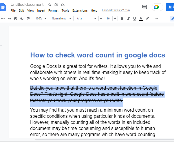 How to strikethrough in google docs 27