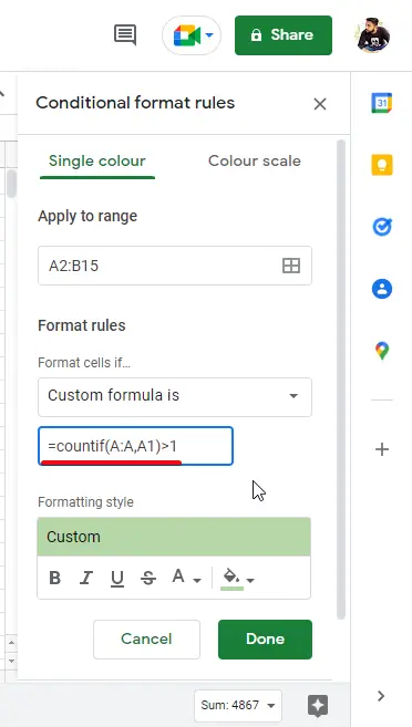 how to find & highlight duplicates in google sheets 13