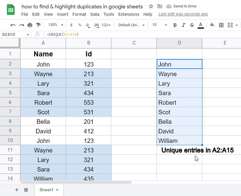 how to find & highlight duplicates in google sheets 20