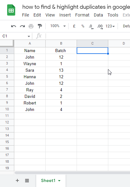how to find & highlight duplicates in google sheets 45