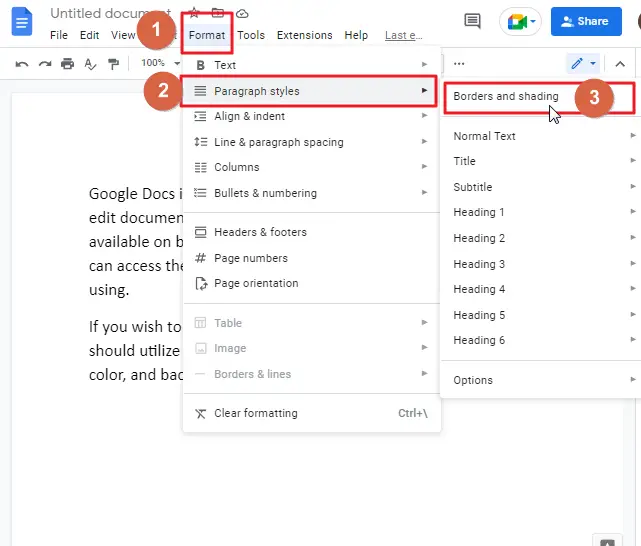 How to add a border in google docs 32