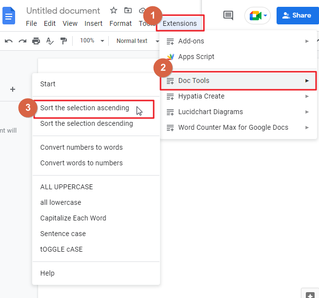 How to alphabetize in google doc 14