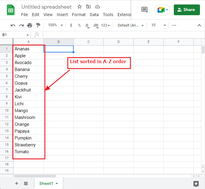 How to alphabetize in google doc 23