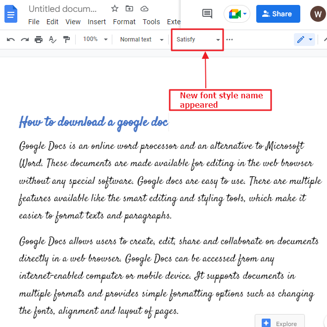How to change default font in google docs 3