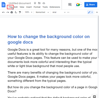 How to Change the Background Color on Google Docs 