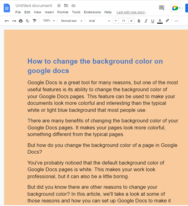 How to change the background color on google docs 7