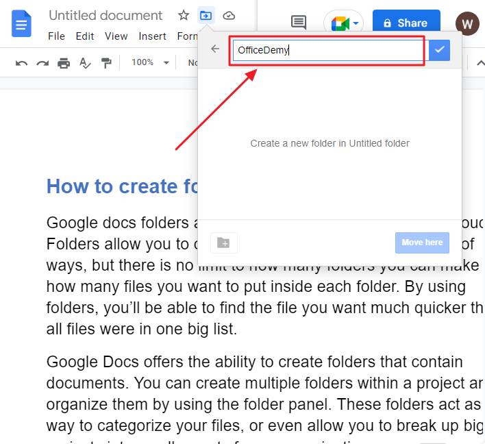 How to create folder in google docs 4