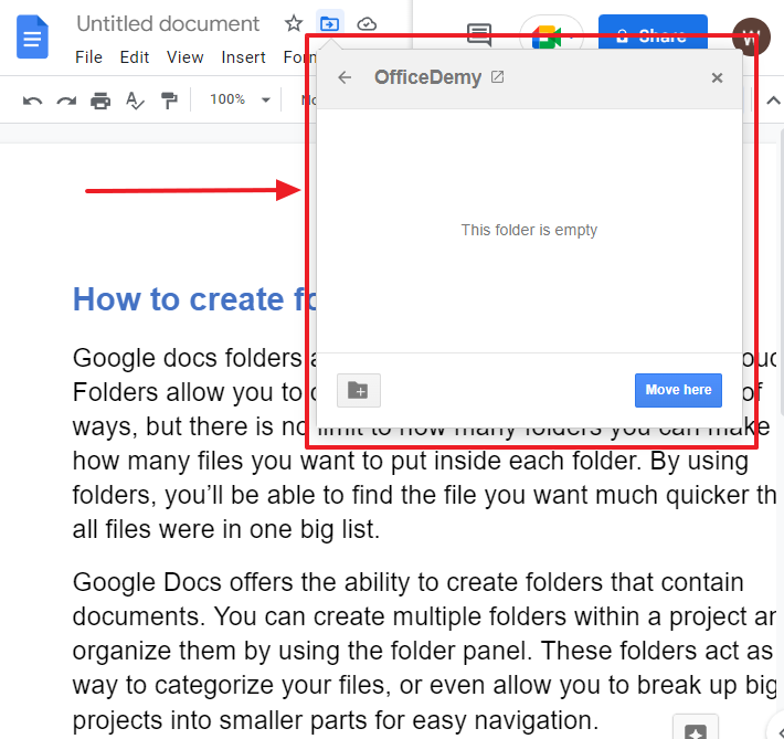 How to create folder in google docs 6