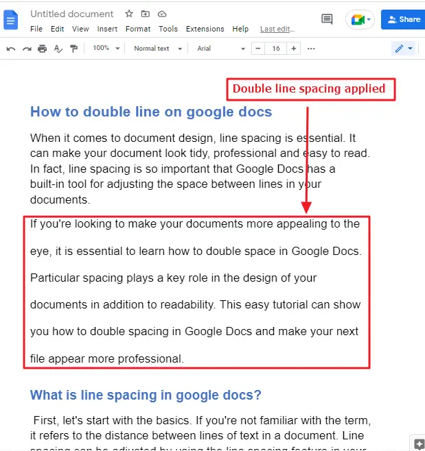 How to double line on google docs 11
