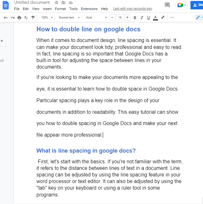 How to double line on google docs 12