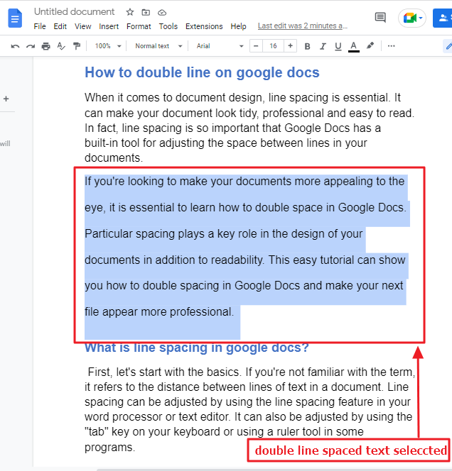 How to double line on google docs 13