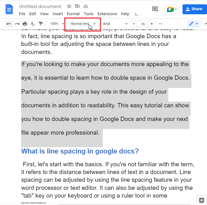 How to double line on google docs 14