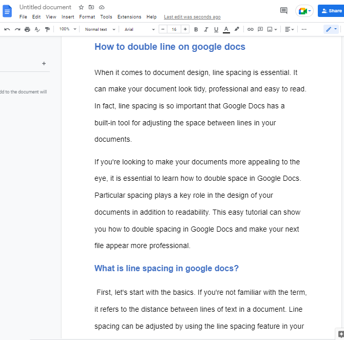 How to double line on google docs 16