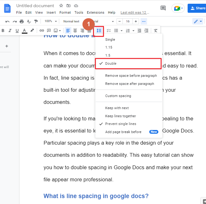 How to double line on google docs 18
