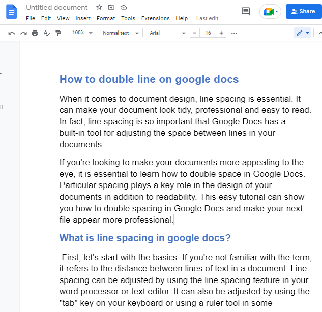 How to double line on google docs 7