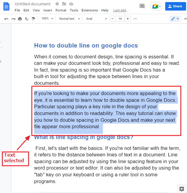 How to double line on google docs 8