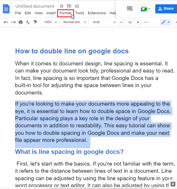 How to double line on google docs 9