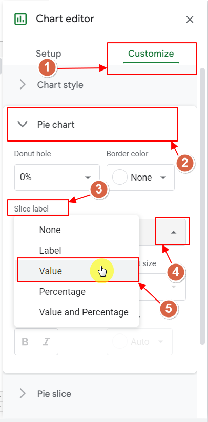 How to make a Pie Chart in Google Sheets 11