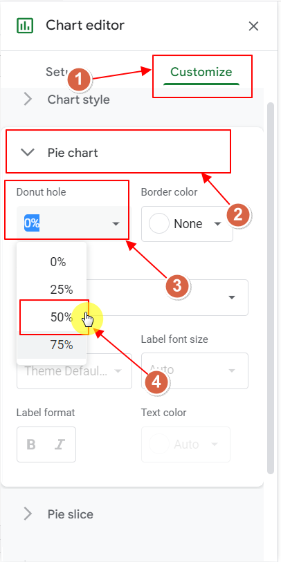 How to make a Pie Chart in Google Sheets 26