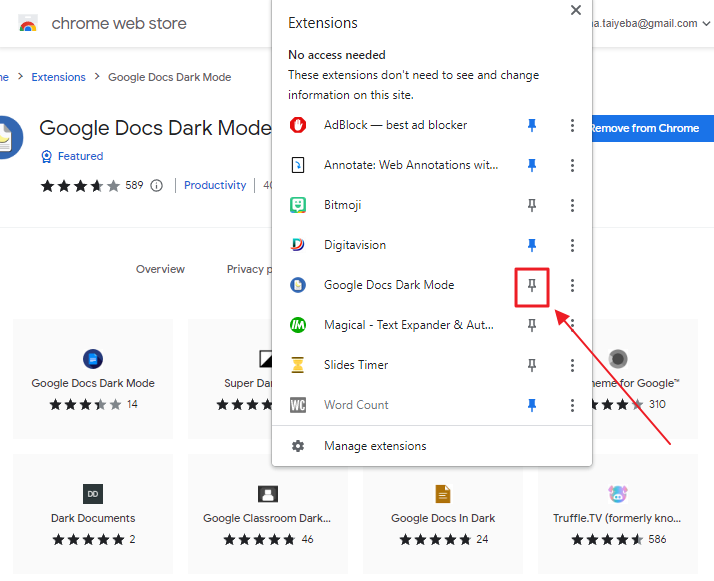 How to make google docs dark mode 11