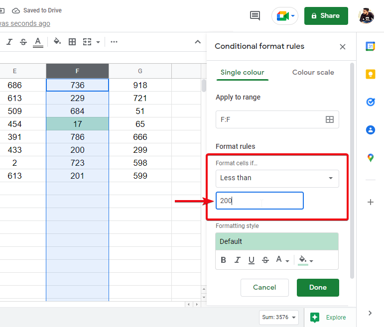 how to highlight a whole column and row in google sheets 14