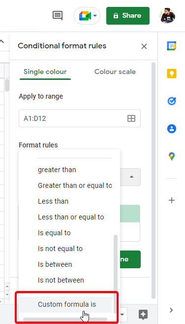 how to highlight a whole column and row in google sheets 21