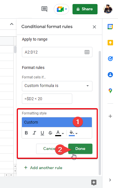 how to highlight a whole column and row in google sheets 23