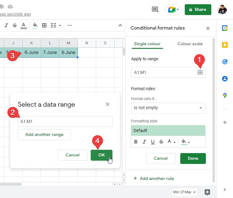 how to highlight a whole column and row in google sheets 40