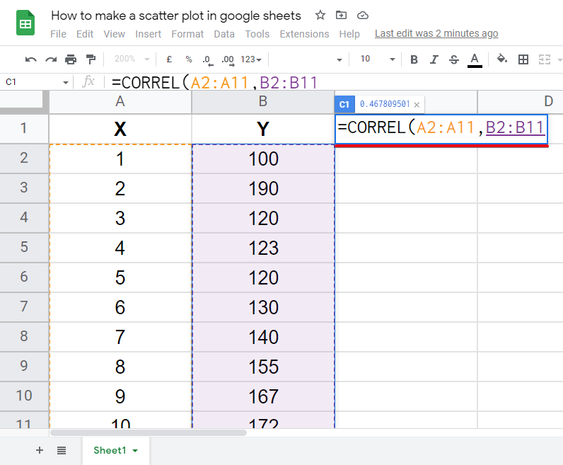 how to make a scatter plot in google sheets 12