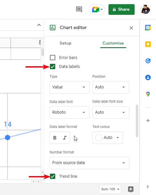 how to make a scatter plot in google sheets 19