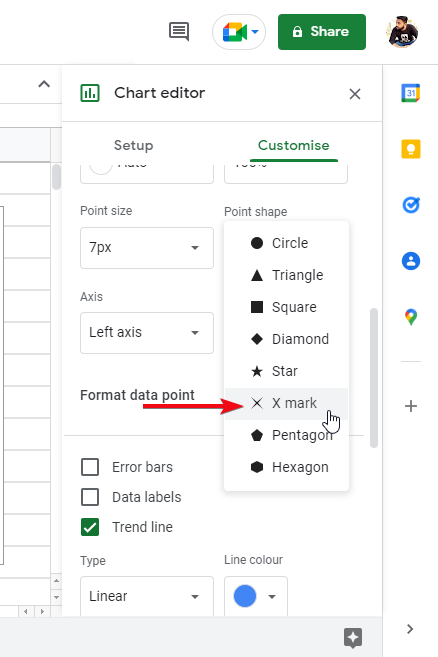 how to make a scatter plot in google sheets 39