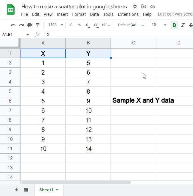 how to make a scatter plot in google sheets 7