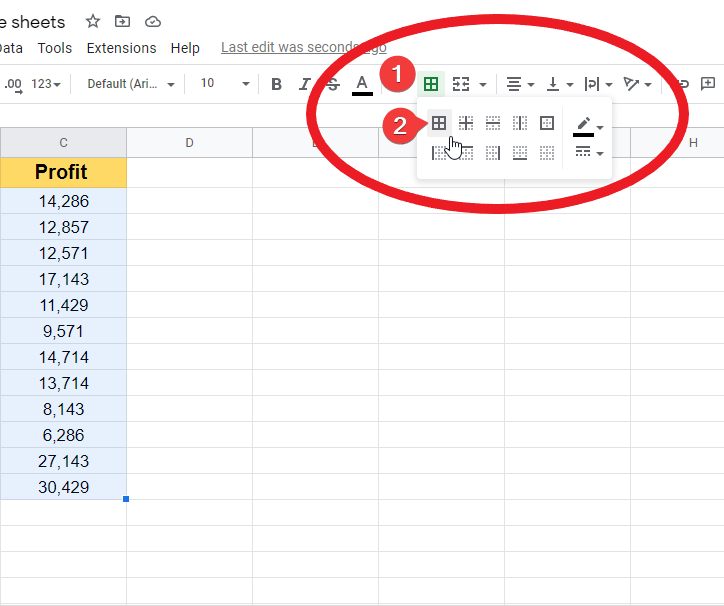 how to make a table in google sheets 12