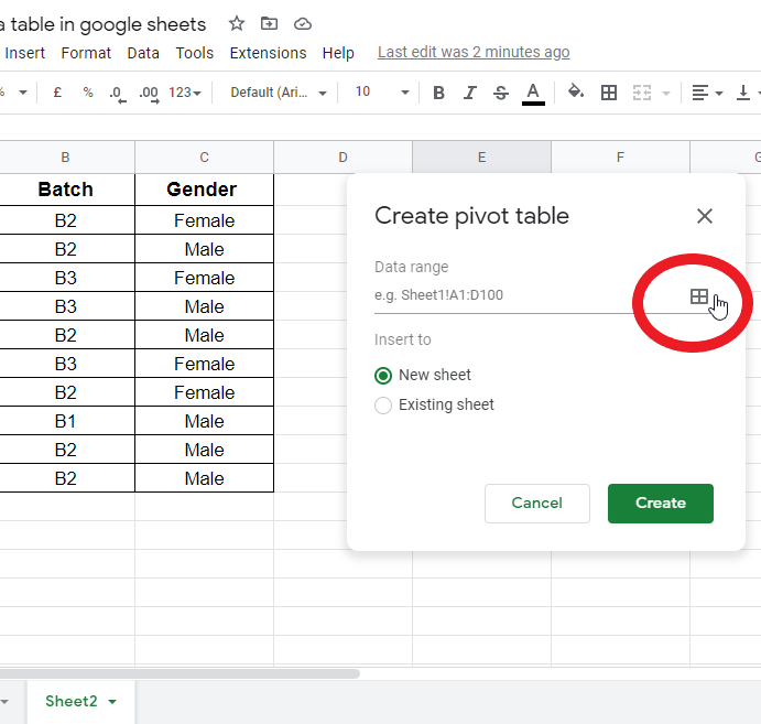 how to make a table in google sheets 16