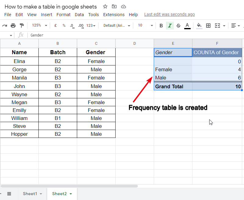 how to make a table in google sheets 24