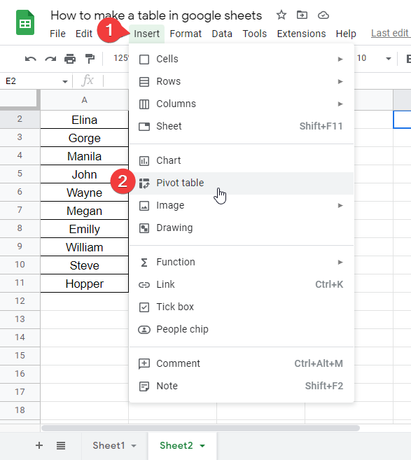 how to make a table in google sheets 26