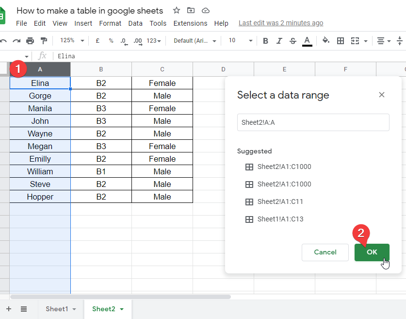 how to make a table in google sheets 27