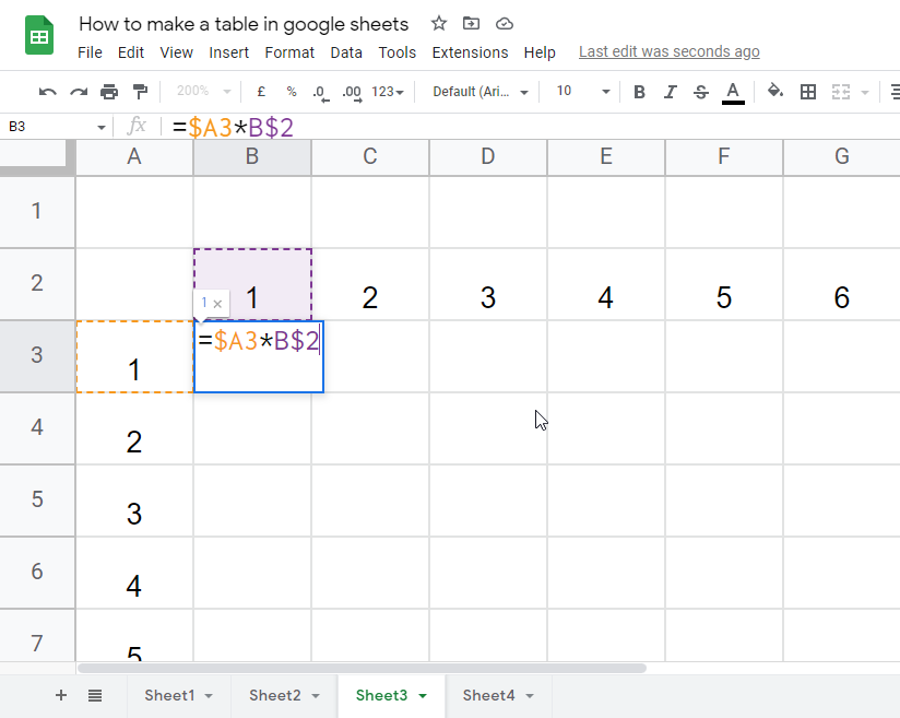 how to make a table in google sheets 40